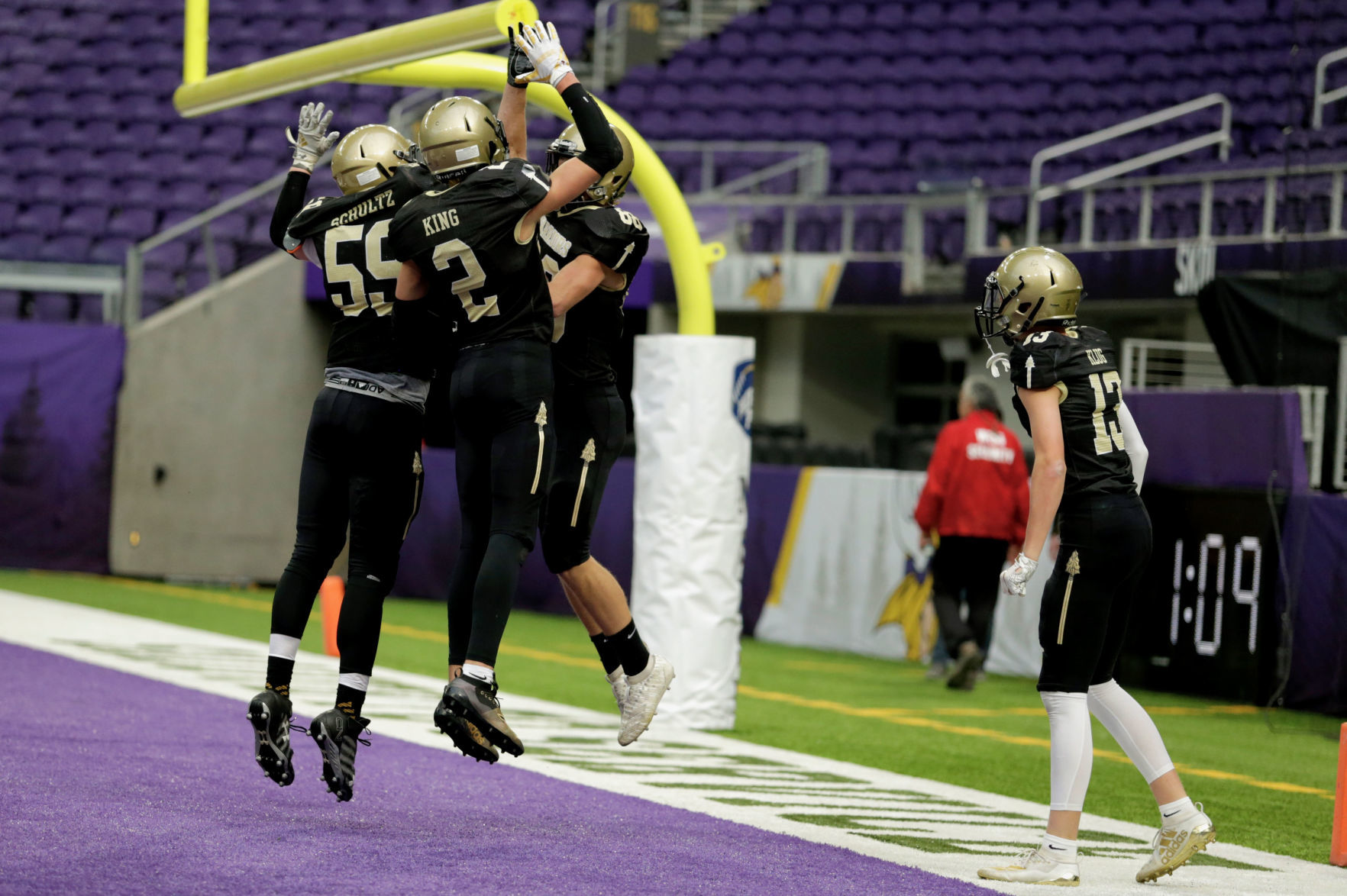 Caledonia players celebrate